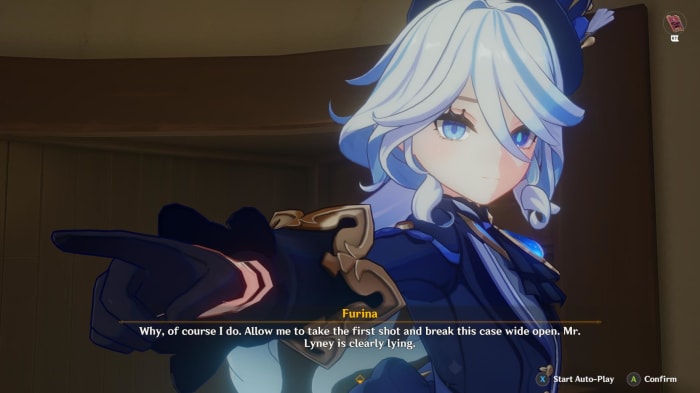 Genshin Impact Furina at court.